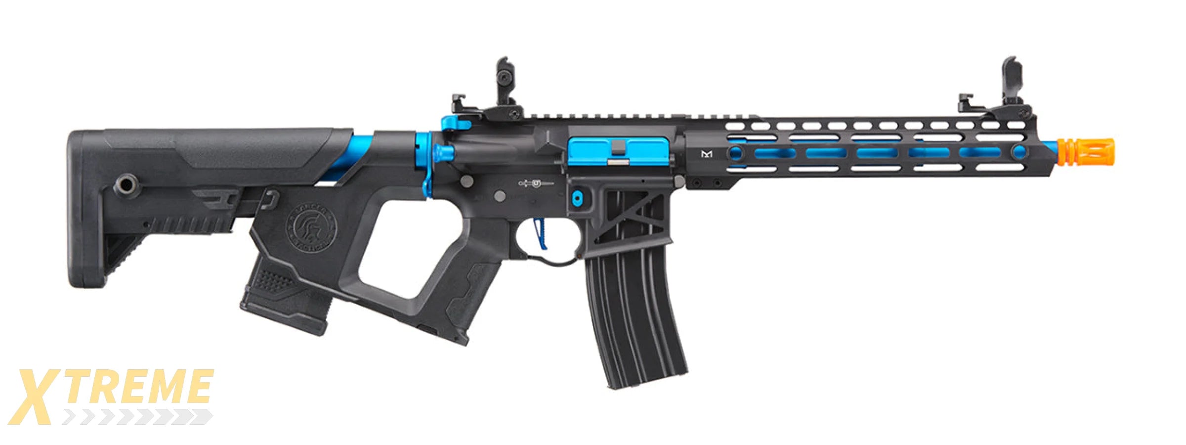 Lancer Tactical Enforcer BLACKBIRD Skeleton AEG w/ Alpha Stock HIGH FPS] (BLACK/BLUE)