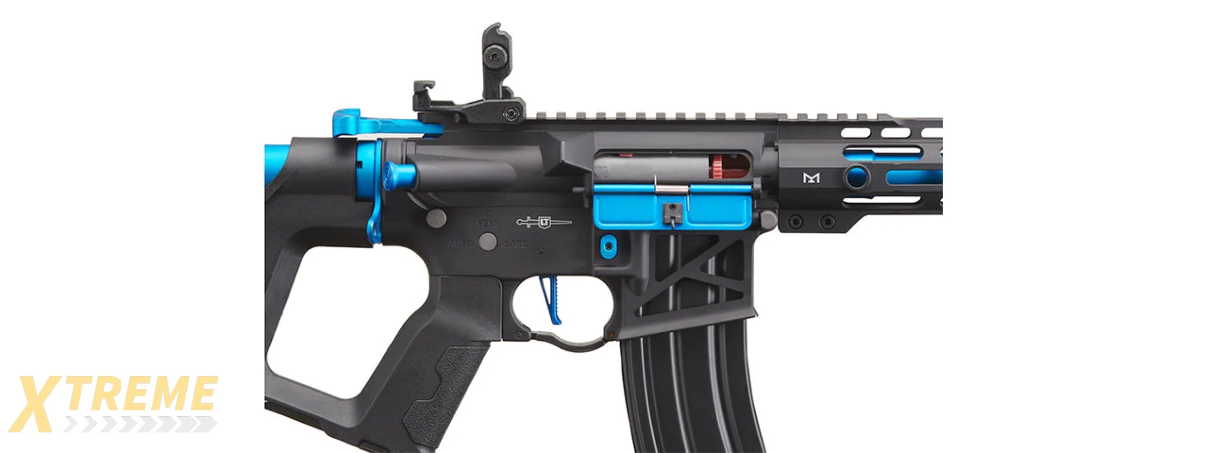 Lancer Tactical Enforcer BLACKBIRD Skeleton AEG w/ Alpha Stock HIGH FPS] (BLACK/BLUE)