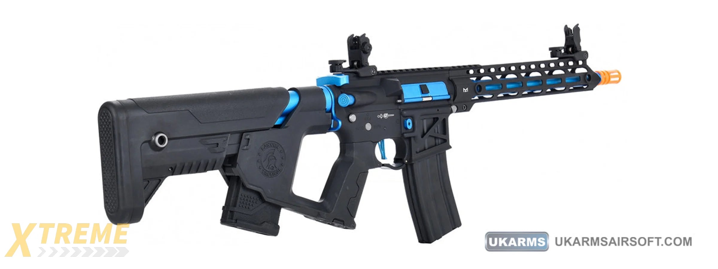 Lancer Tactical Enforcer BLACKBIRD Skeleton AEG w/ Alpha Stock LOW FPS] (BLACK/BLUE)