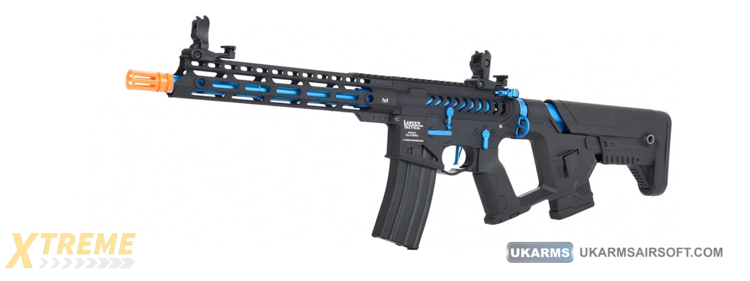 Lancer Tactical Enforcer BLACKBIRD Skeleton AEG w/ Alpha Stock LOW FPS] (BLACK/BLUE)