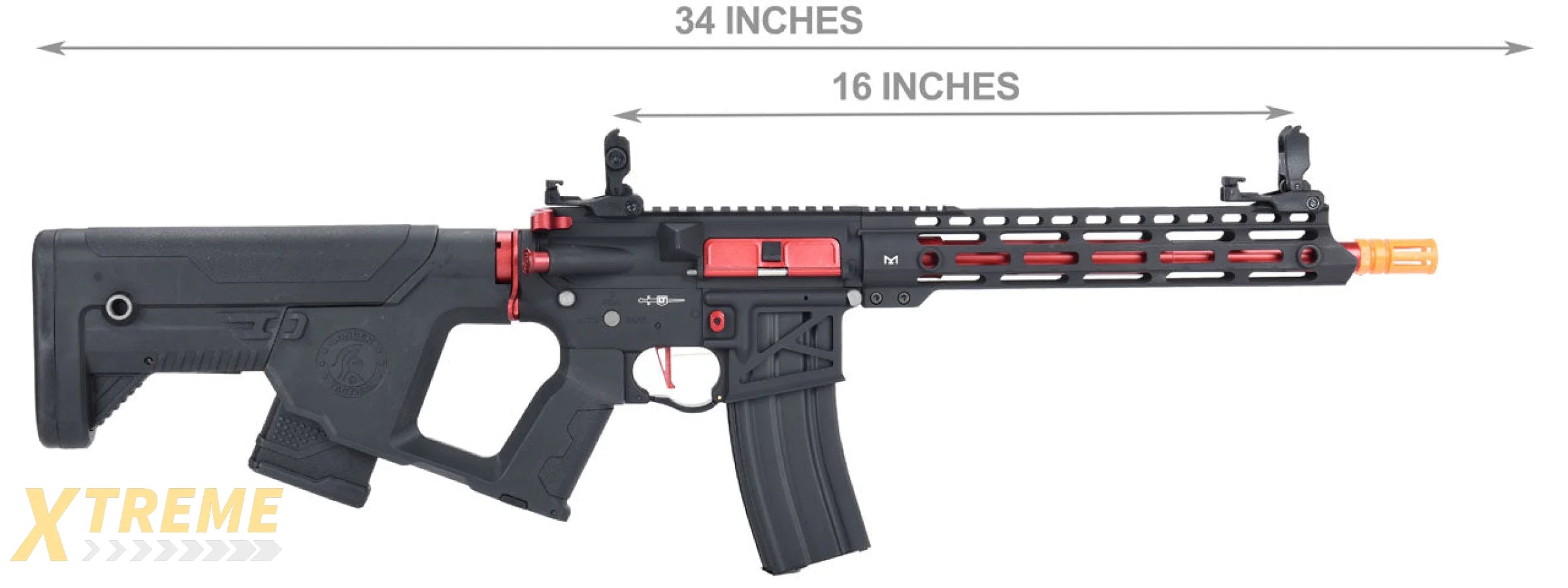 Lancer Tactical Enforcer BLACKBIRD Skeleton AEG w/ Alpha Stock LOW FPS] (BLACK/RED)
