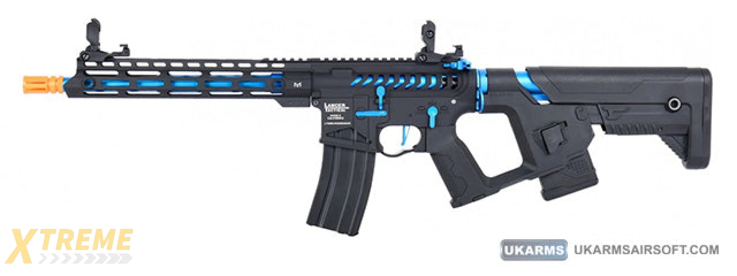 Lancer Tactical Enforcer BLACKBIRD Skeleton AEG w/ Alpha Stock LOW FPS] (BLACK/BLUE)