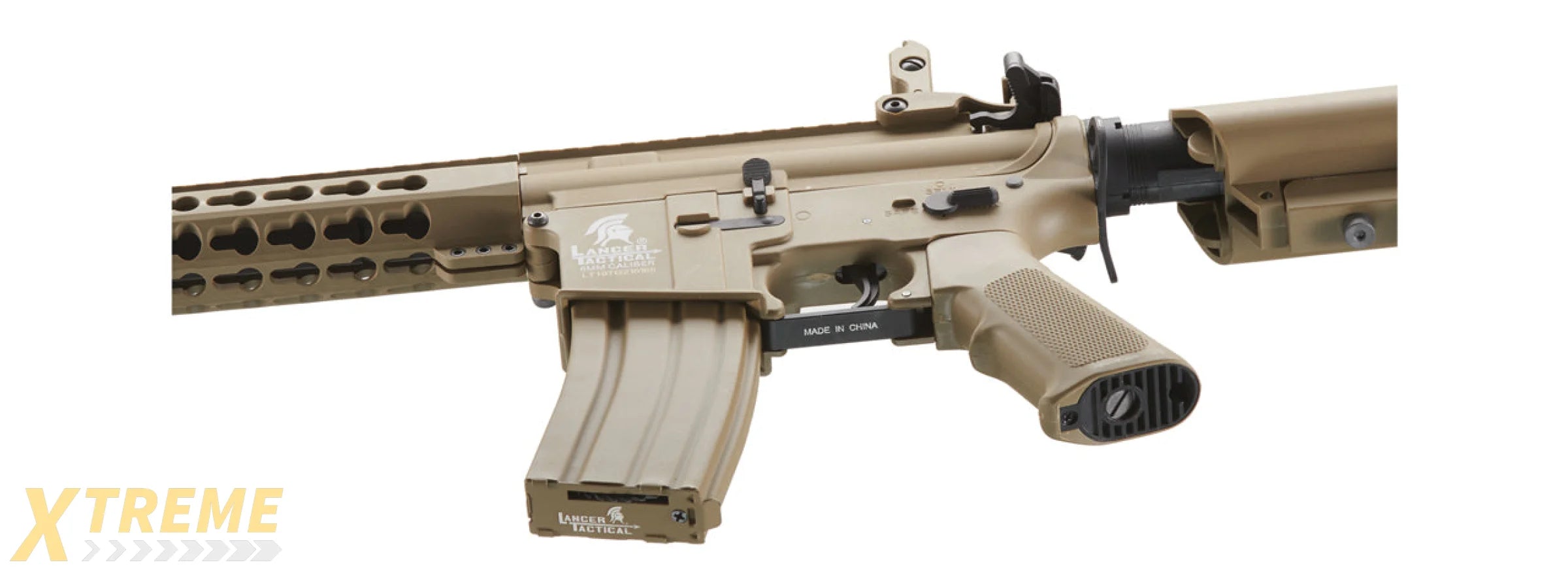 Lancer Tactical Gen 2 10 Keymod M4 Carbine Airsoft AEG Rifle (Color: Tan)