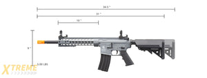 Lancer Tactical Gen 2 10 Keymod M4 Carbine Airsoft AEG Rifle (Color: Gray)