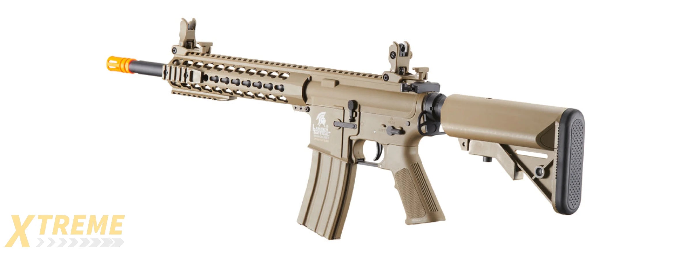 Lancer Tactical Gen 2 10 Keymod M4 Carbine Airsoft AEG Rifle (Color: Tan)