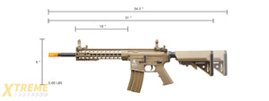 Lancer Tactical Gen 2 10 Keymod M4 Carbine Airsoft AEG Rifle (Color: Tan)