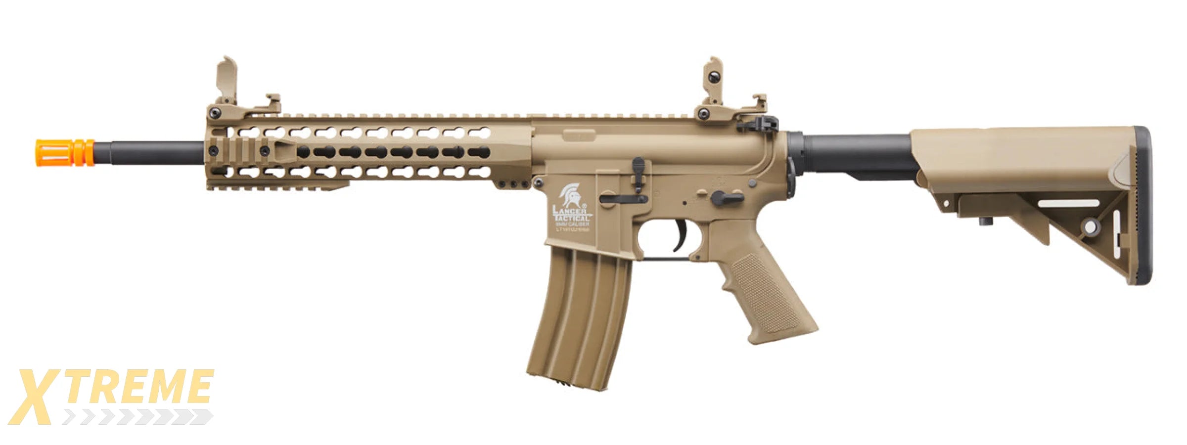 Lancer Tactical Gen 2 10 Keymod M4 Carbine Airsoft AEG Rifle (Color: Tan)