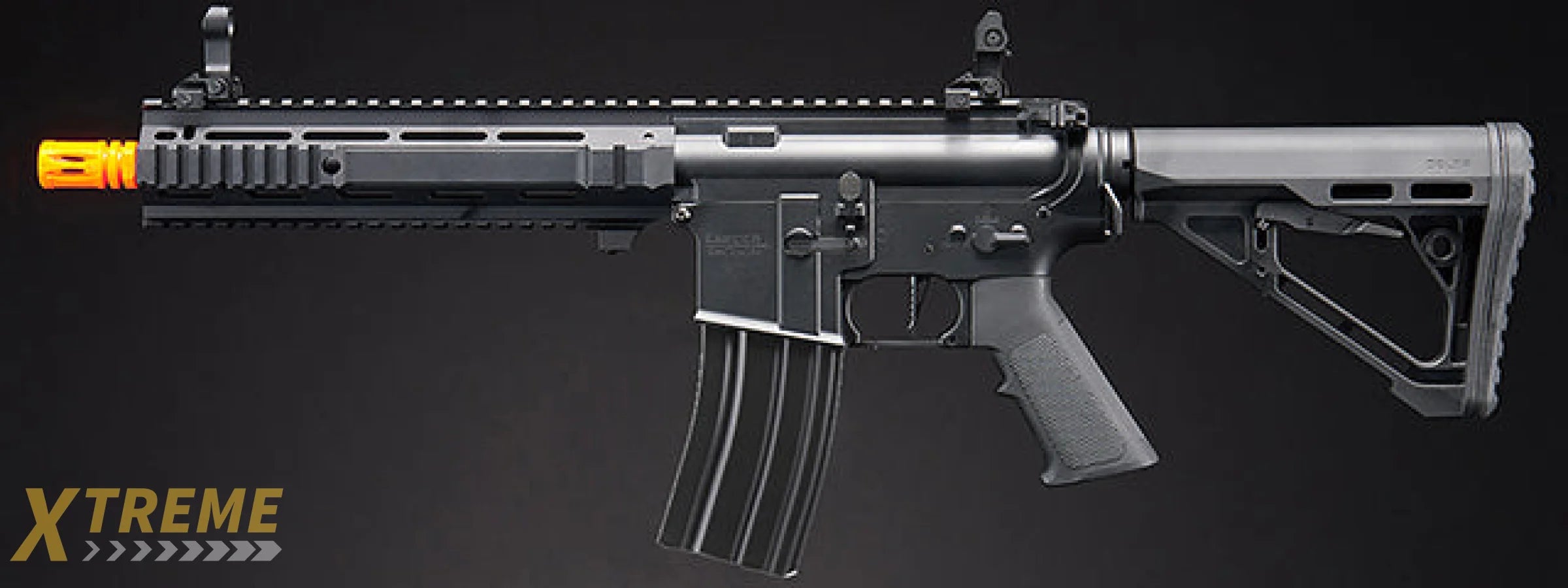 Lancer Tactical Gen 4 L119A2 M4/M16 Full Metal Airsoft Rifle - (Black)