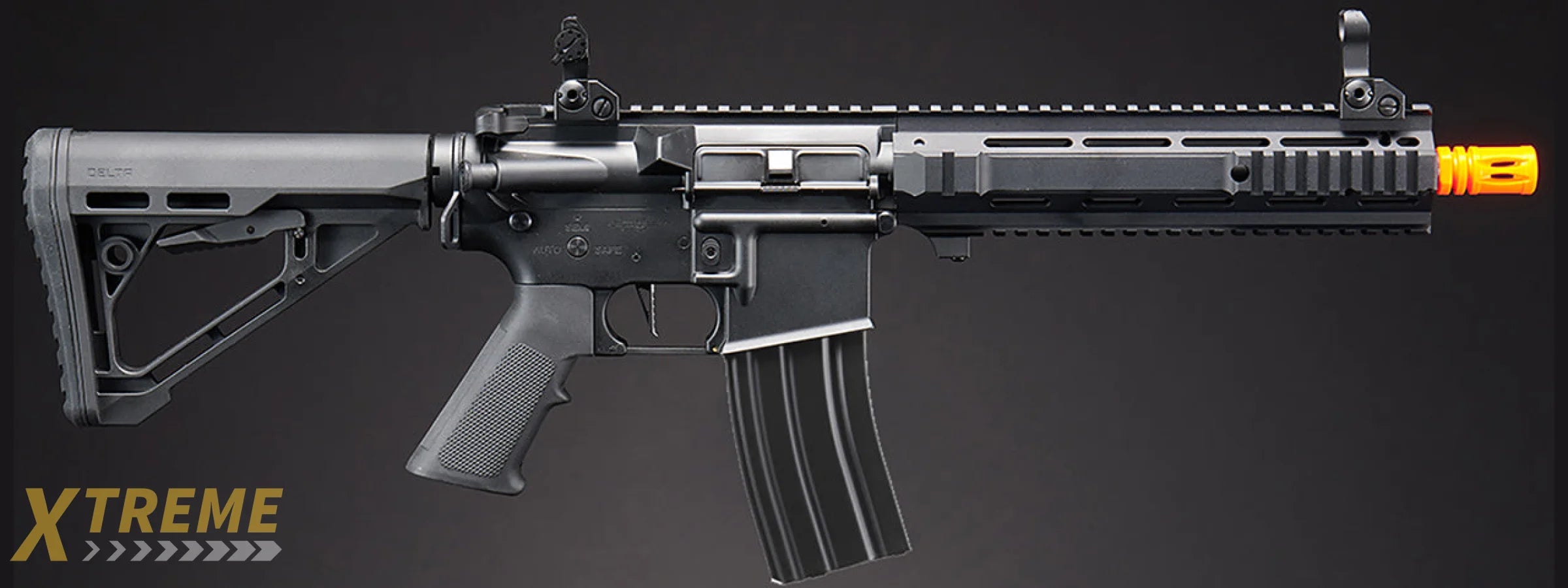 Lancer Tactical Gen 4 L119A2 M4/M16 Full Metal Airsoft Rifle - (Black)