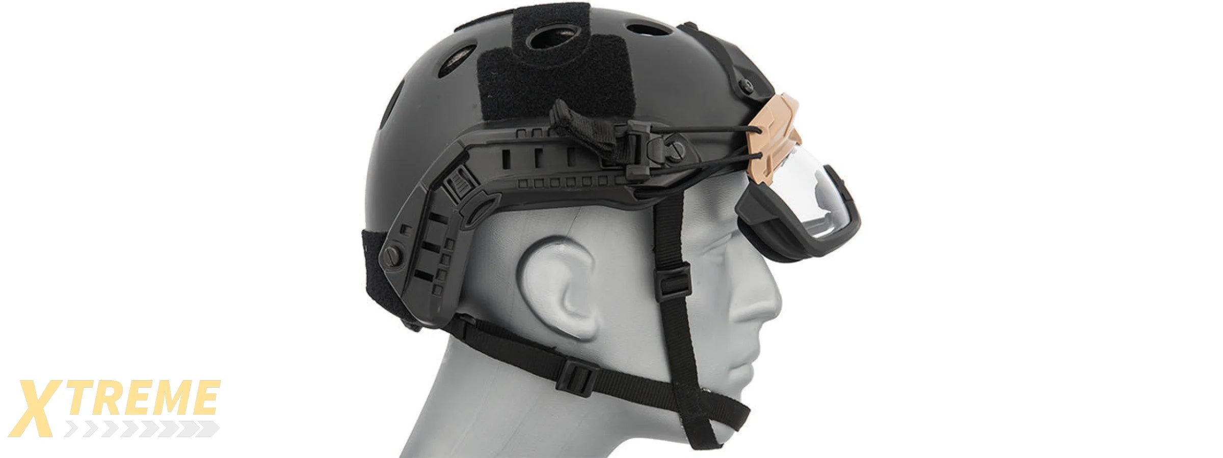 Lancer Tactical Helmet Safety Goggles [Clear Lens] (TAN)