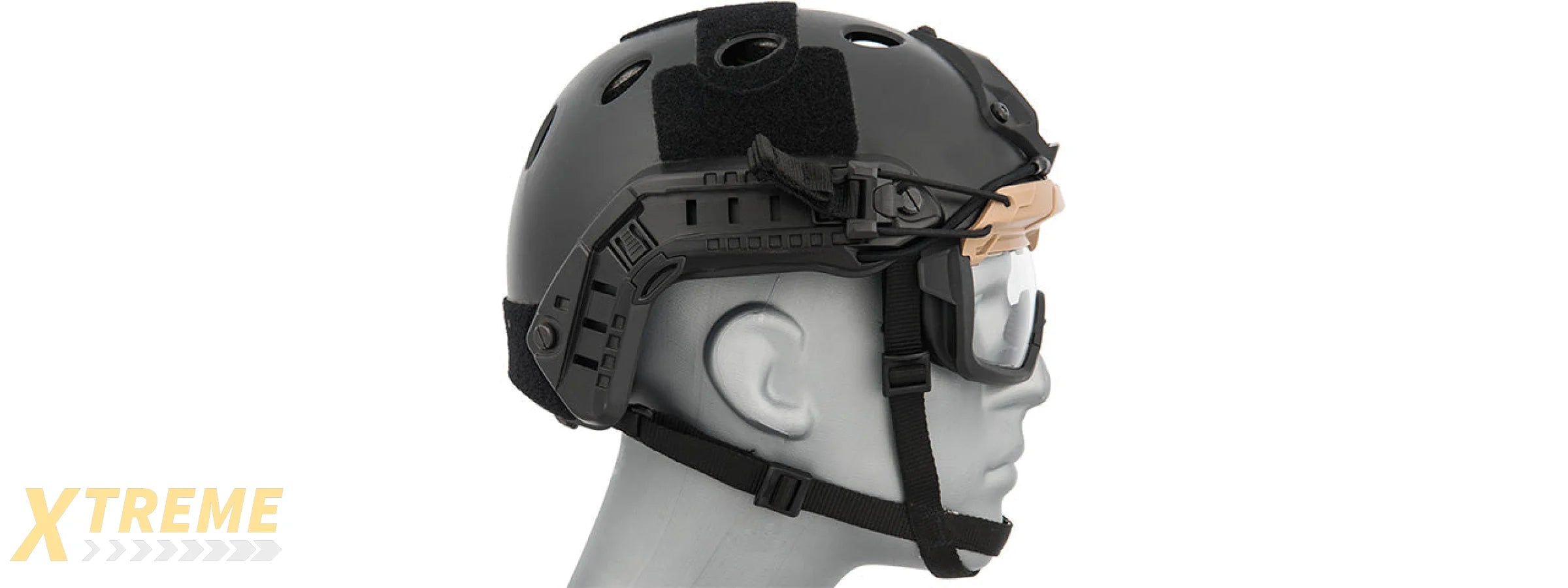 Lancer Tactical Helmet Safety Goggles [Clear Lens] (TAN)