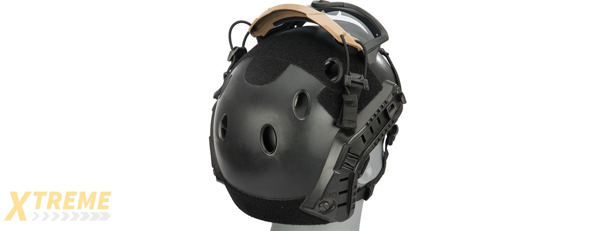 Lancer Tactical Helmet Safety Goggles [Clear Lens] (TAN)