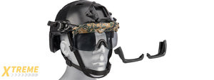 Lancer Tactical Helmet Safety Goggles [Smoke Lens] (DIGITAL WOODLAND)