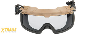 Lancer Tactical Helmet Safety Goggles [Clear Lens] (TAN)