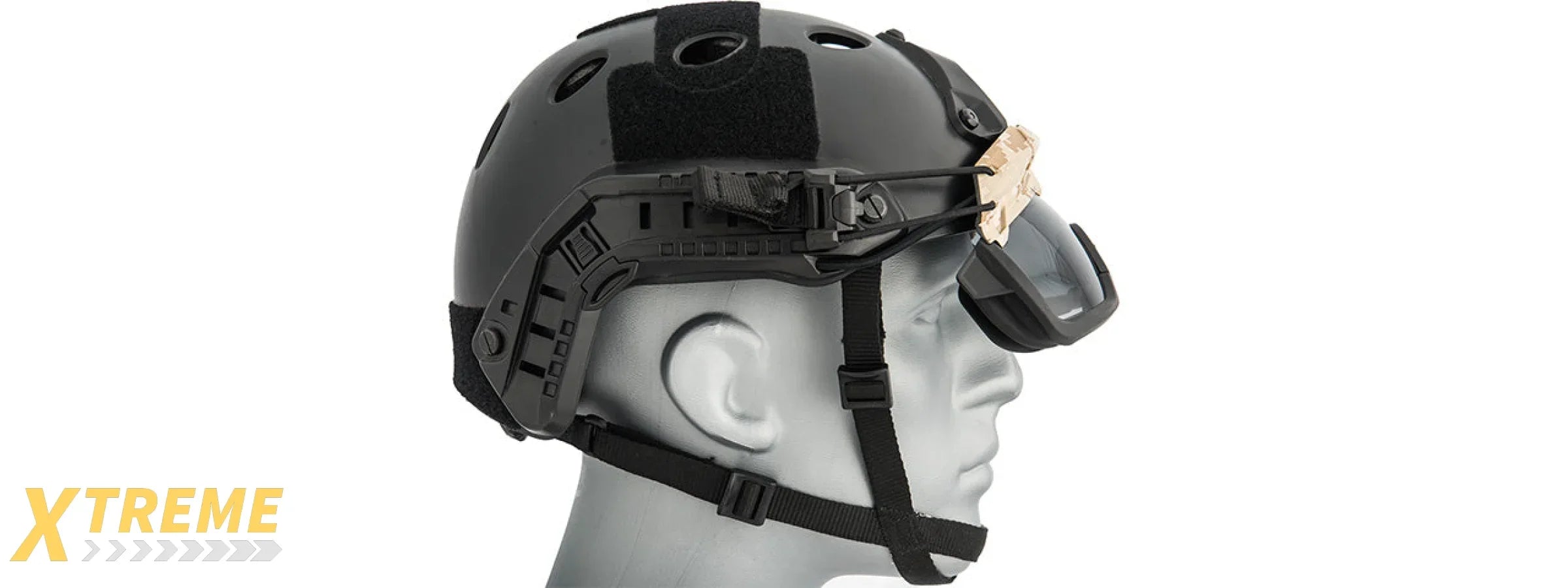 Lancer Tactical Helmet Safety Goggles [Smoke Lens] (AOR1)