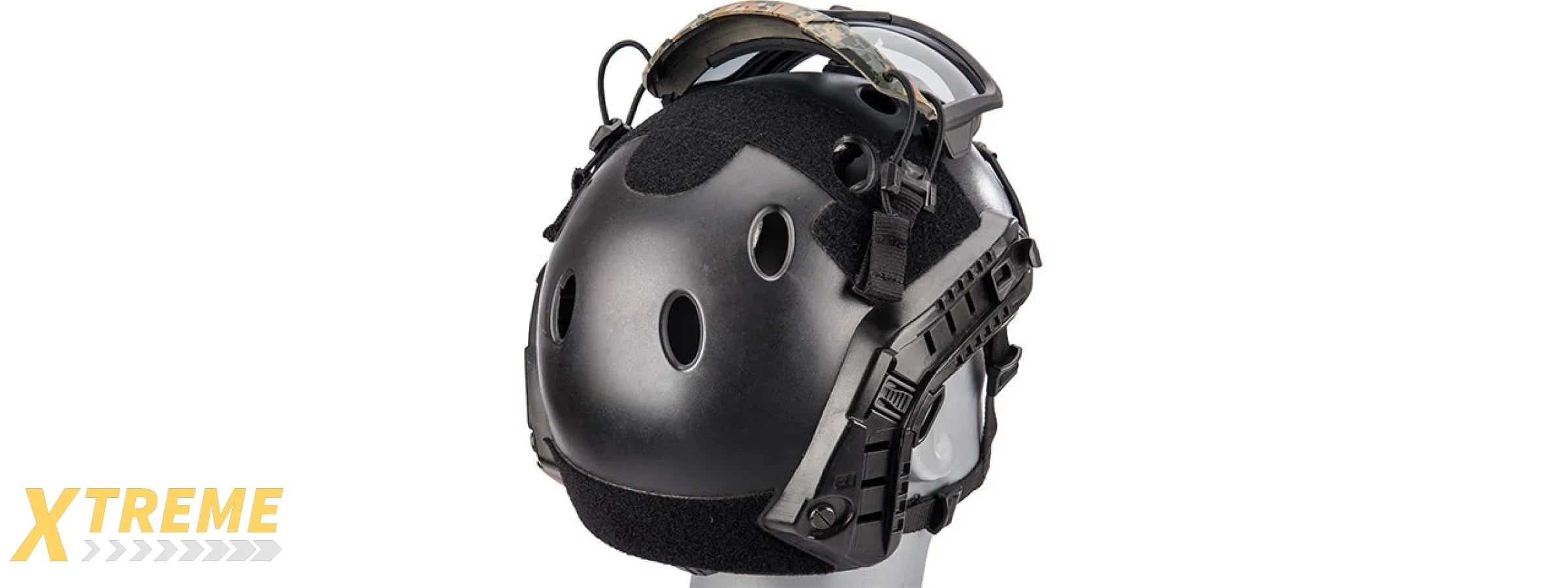 Lancer Tactical Helmet Safety Goggles [Smoke Lens] (DIGITAL WOODLAND)