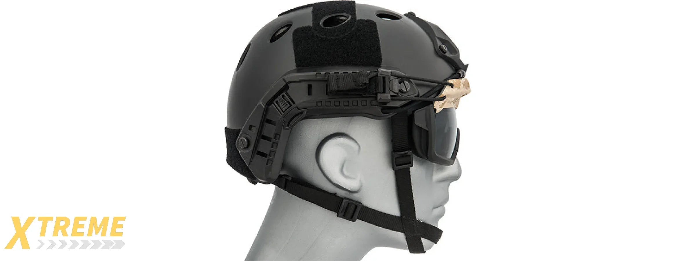 Lancer Tactical Helmet Safety Goggles [Smoke Lens] (AOR1)