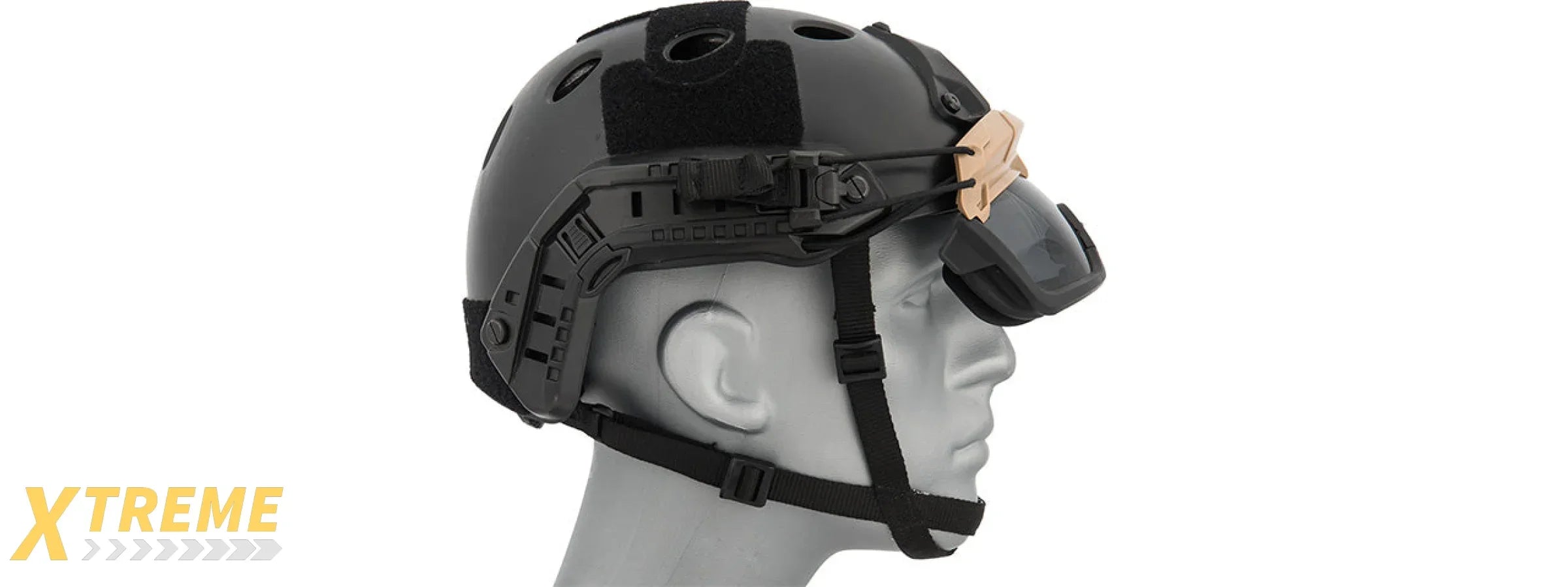 Lancer Tactical Helmet Safety Goggles [Smoke Lens] (TAN)