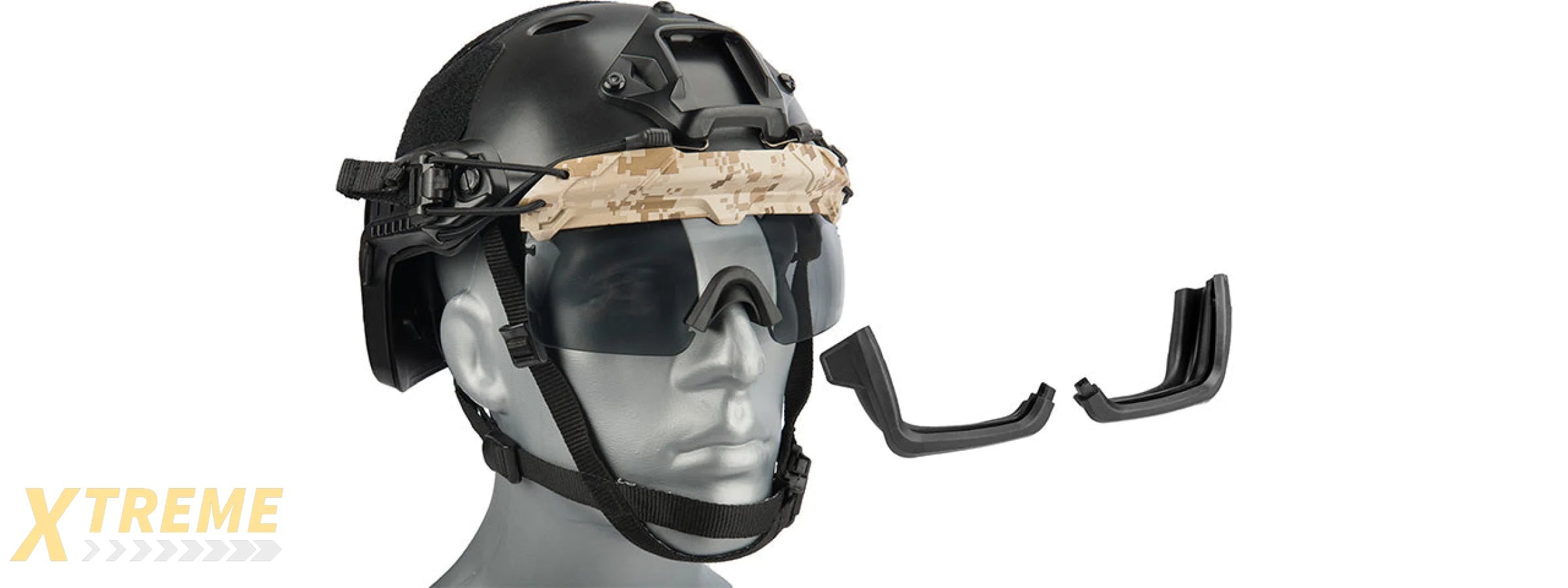 Lancer Tactical Helmet Safety Goggles [Smoke Lens] (AOR1)