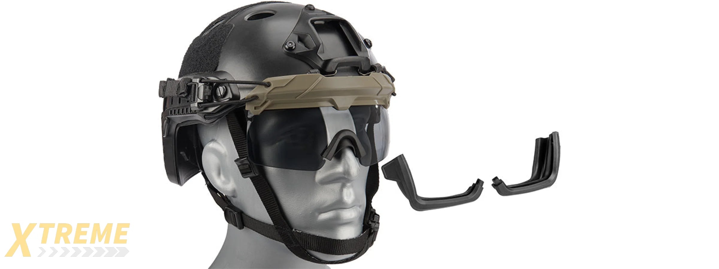 Lancer Tactical Helmet Safety Goggles [Smoke Lens] (FOLIAGE)