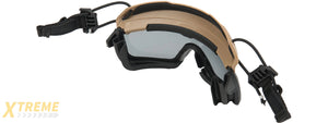 Lancer Tactical Helmet Safety Goggles [Smoke Lens] (TAN)