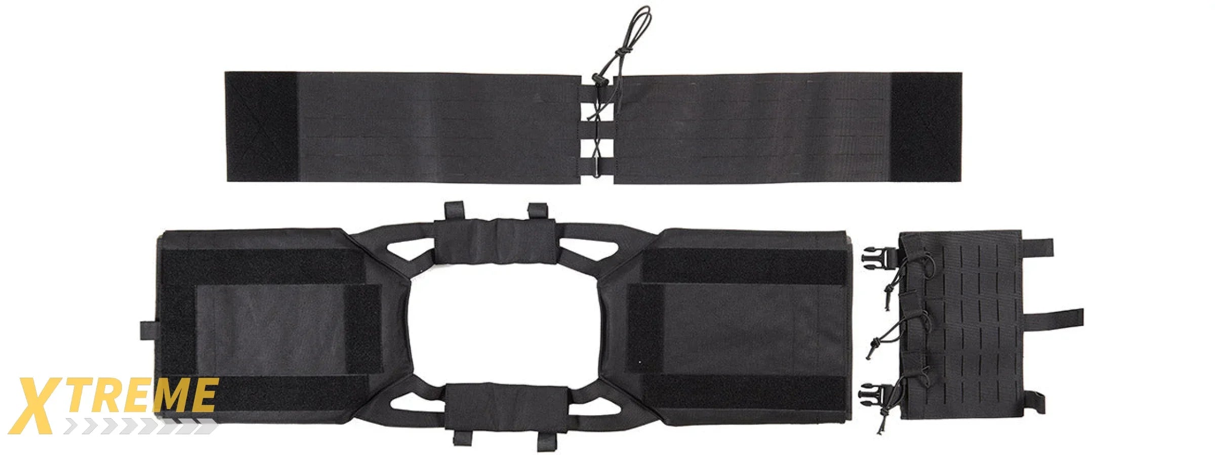 Lancer Tactical Laser Cut MOLLE Plate Carrier - (Black)