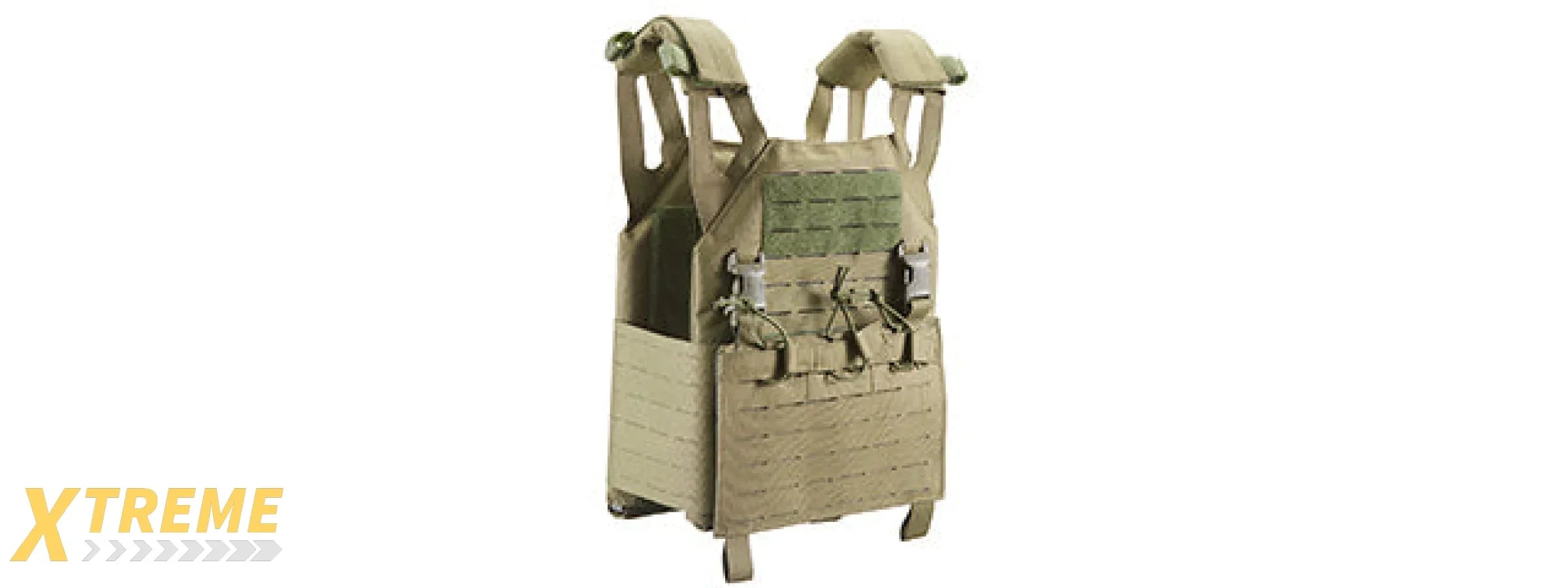 Lancer Tactical Laser Cut MOLLE Plate Carrier - (OD Green)