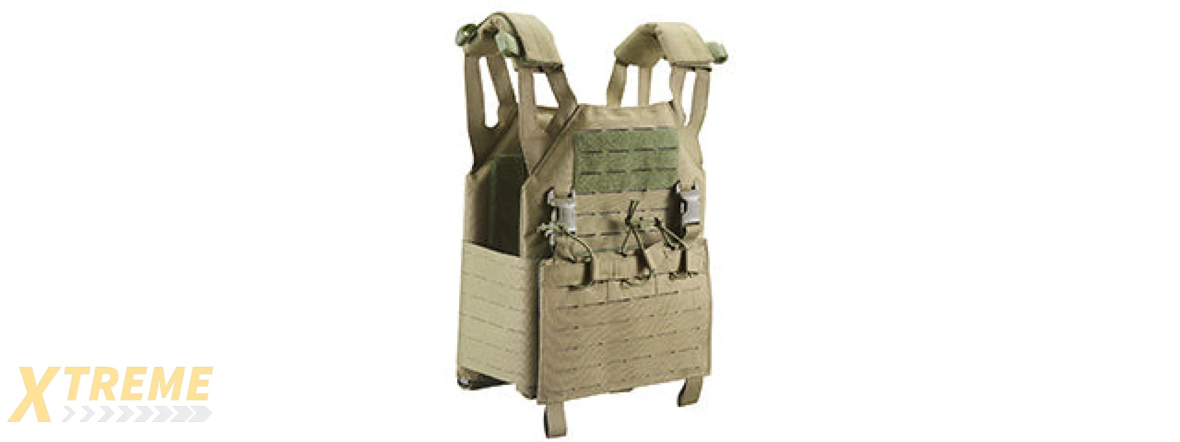 Lancer Tactical Laser Cut MOLLE Plate Carrier - (OD Green)
