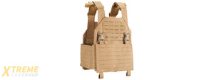 Lancer Tactical Laser Cut Plate Carrier - (Khaki)