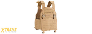 Lancer Tactical Laser Cut Plate Carrier - (Khaki)