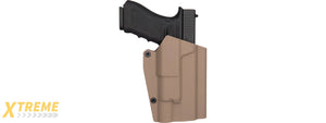 Lancer Tactical Light Bearing Hard Shell Holster for Glock 17 [Large] (TAN)