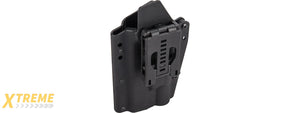 Lancer Tactical Light Bearing Hard Shell Holster for Glock 17 [Large] (BLACK)