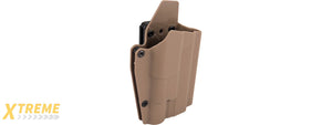 Lancer Tactical Light Bearing Hard Shell Holster for Glock 17 [Large] (TAN)