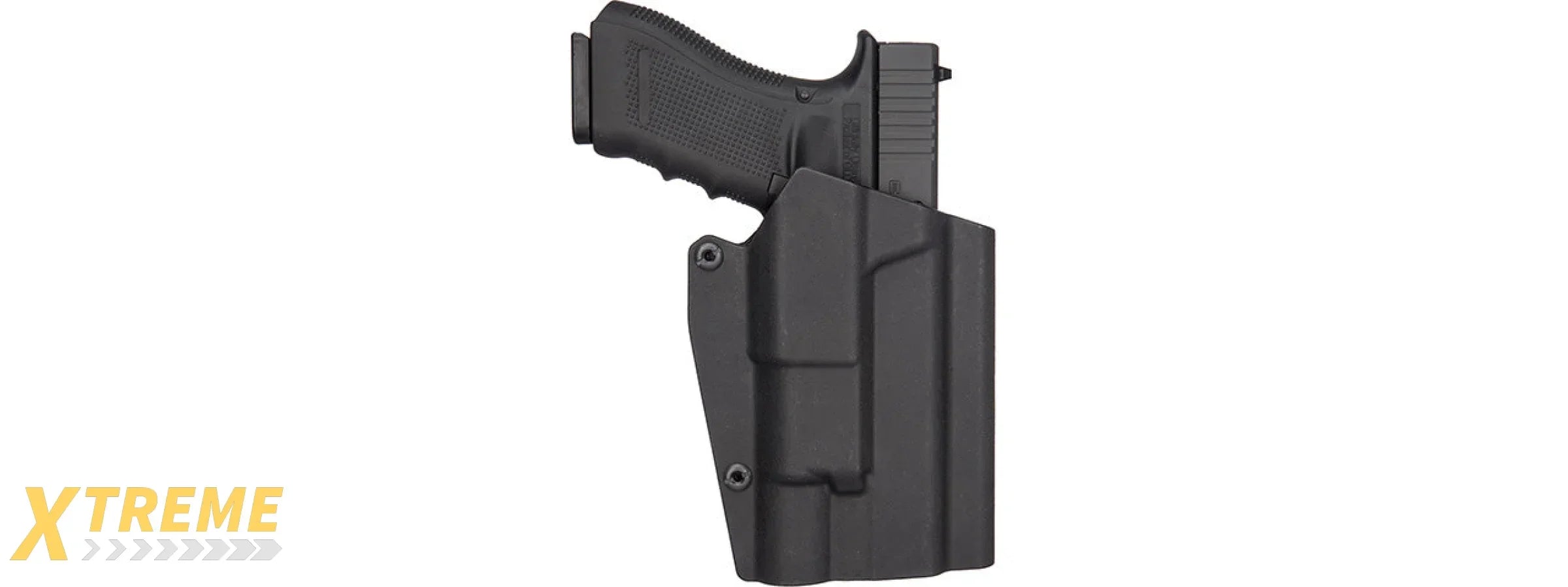 Lancer Tactical Light Bearing Hard Shell Holster for Glock 17 [Large] (BLACK)