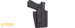 Lancer Tactical Light Bearing Hard Shell Holster for Glock 17 [Large] (BLACK)