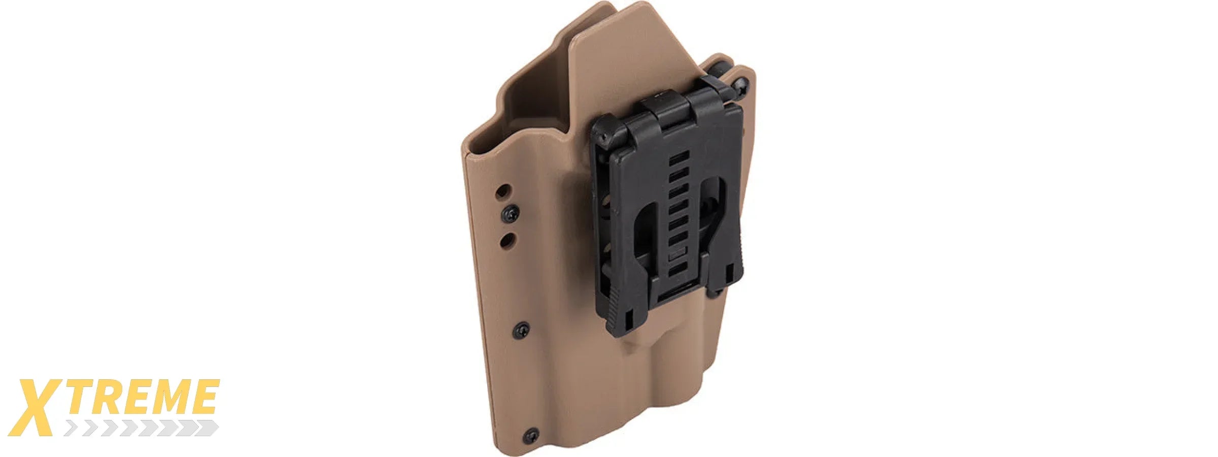 Lancer Tactical Light Bearing Hard Shell Holster for Glock 17 [Large] (TAN)
