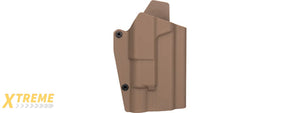 Lancer Tactical Light Bearing Hard Shell Holster for Glock 17 [Large] (TAN)
