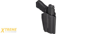Lancer Tactical Light Bearing Hard Shell Holster for Glock 17 [Large] (BLACK)