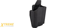 Lancer Tactical Light Bearing Hard Shell Holster for Glock 17 [Large] (BLACK)