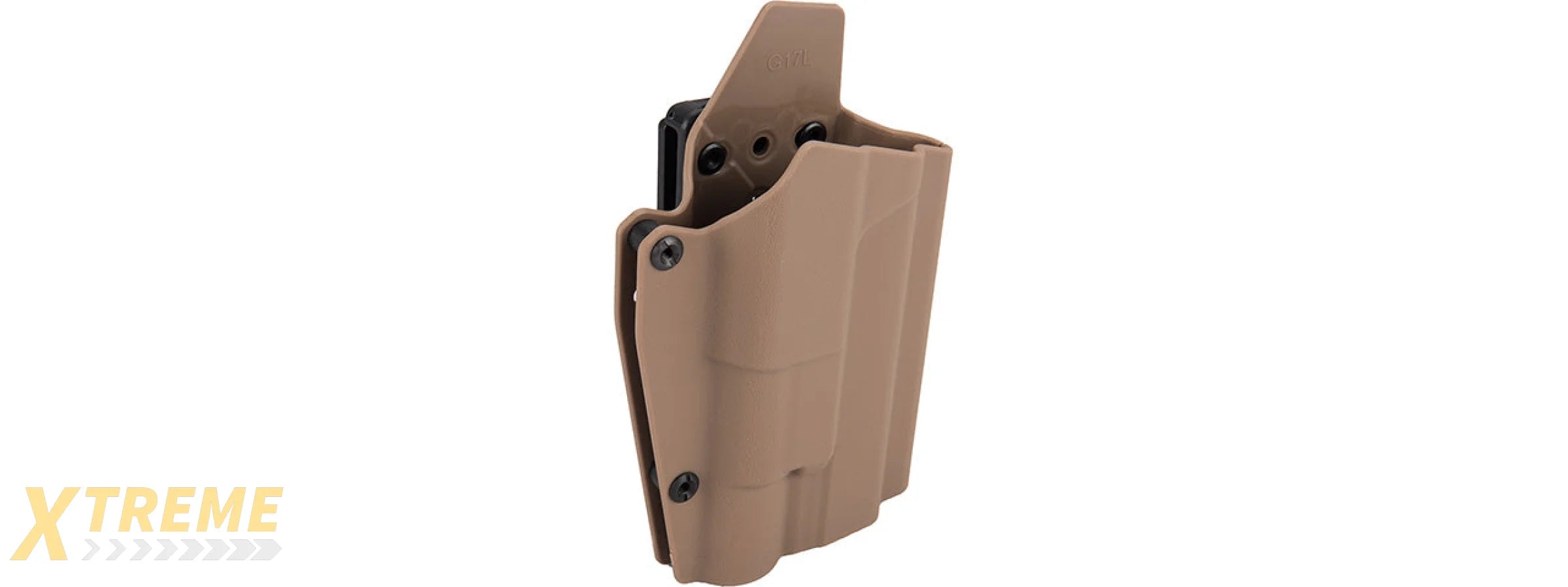 Lancer Tactical Light Bearing Hard Shell Holster for Glock 17 [Large] (TAN)