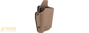 Lancer Tactical Light Bearing Hard Shell Holster for Glock 17 [Large] (TAN)