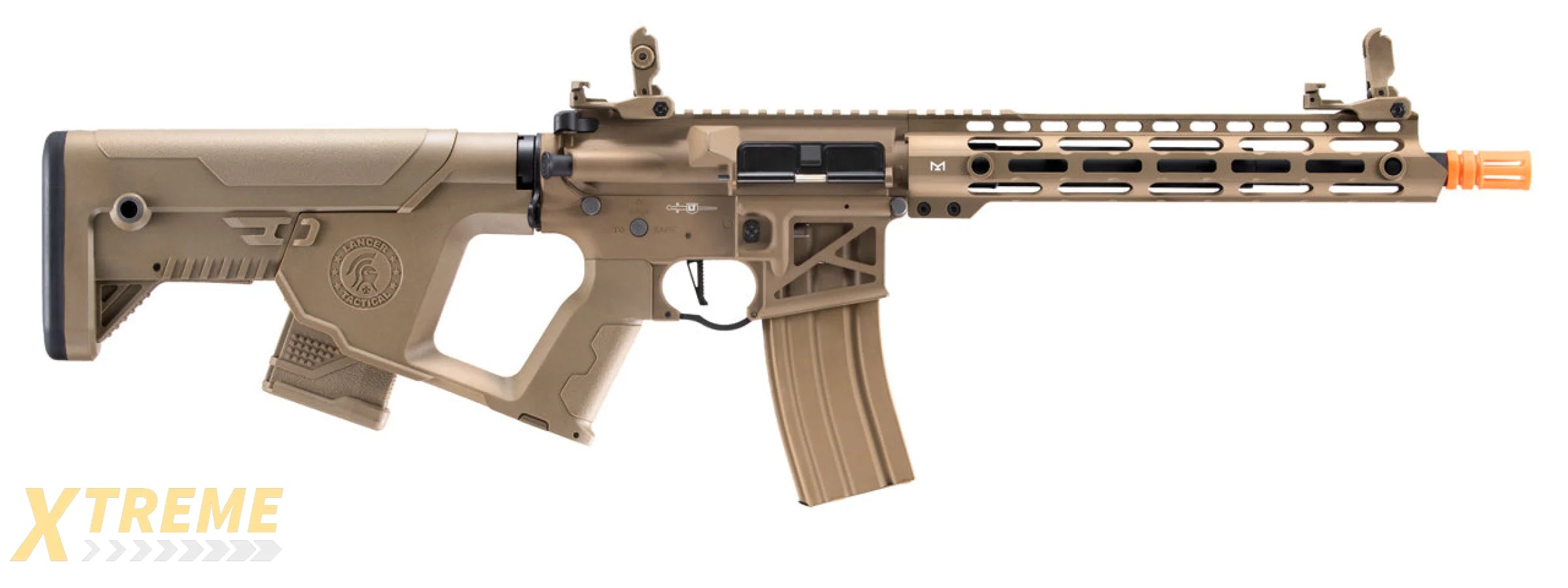 Lancer Tactical Low FPS] Enforcer Blackbird Skeleton AEG w/ Alpha Stock (Color: Tan)
