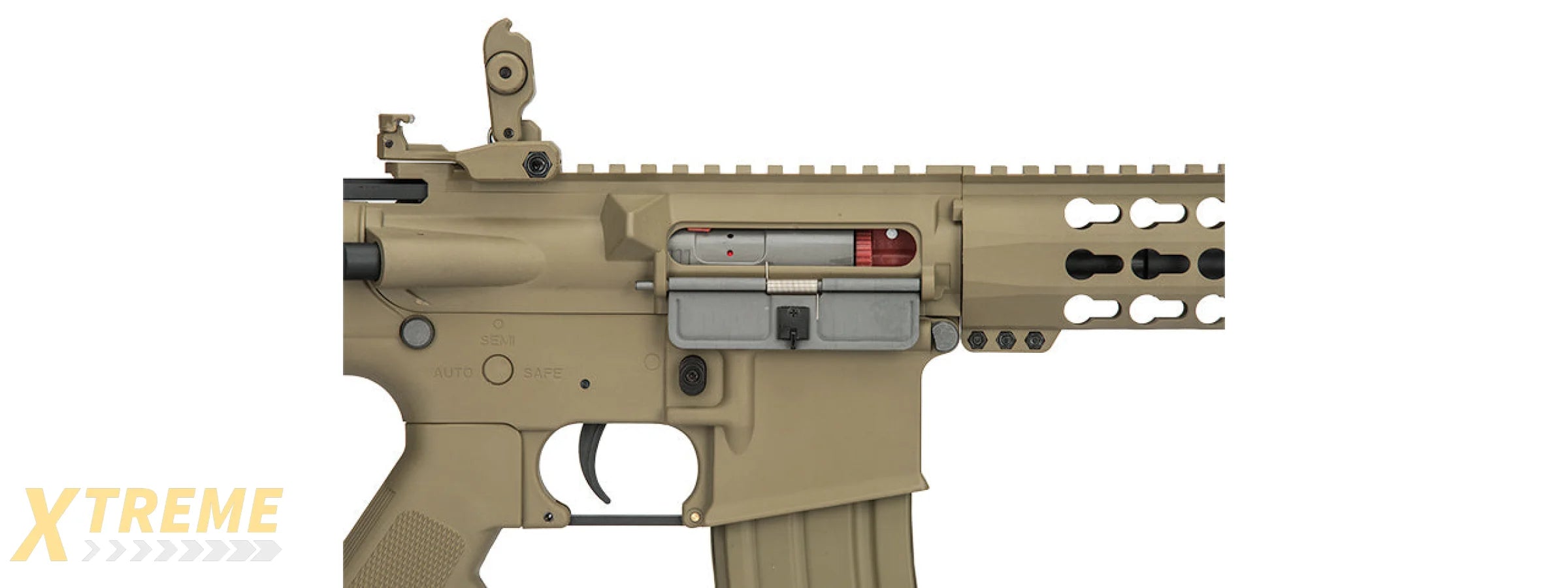 Lancer Tactical Low FPS Gen 2 10 Keymod M4 Carbine Airsoft AEG Rifle (Color: Tan)