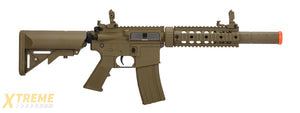 Lancer Tactical Low FPS Gen 2 M4 SD Carbine Airsoft AEG Rifle with Mock Suppressor (Color: Tan)