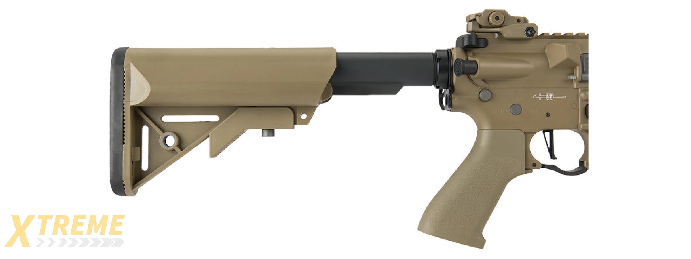 Lancer Tactical Low FPS Proline Gen 2 10 M4 Carbine Airsoft AEG Rifle with Mock Suppressor (Color: Tan)
