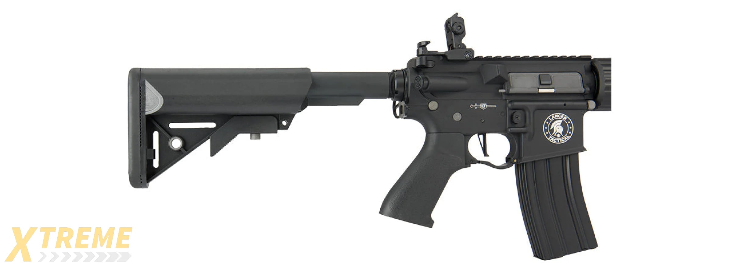 Lancer Tactical Low FPS Proline Gen 2 10 M4 Carbine Airsoft AEG Rifle with Mock Suppressor (Color: Black)