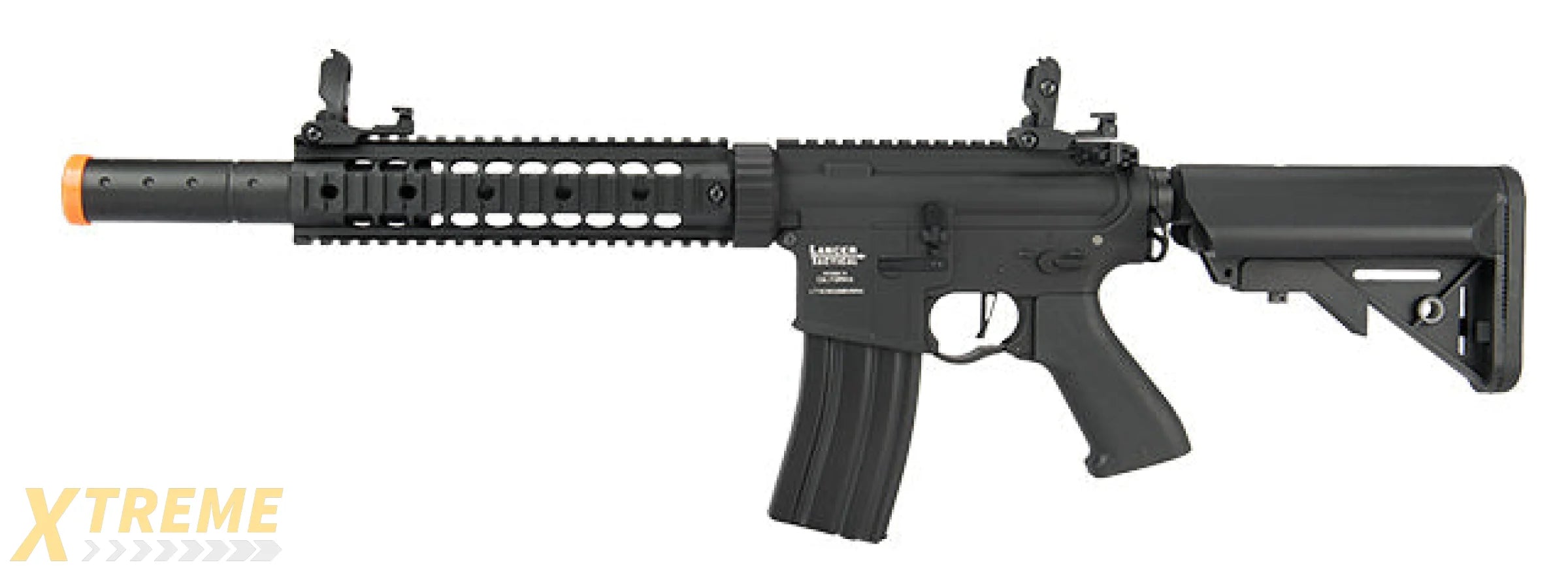 Lancer Tactical Low FPS Proline Gen 2 10 M4 Carbine Airsoft AEG Rifle with Mock Suppressor (Color: Black)