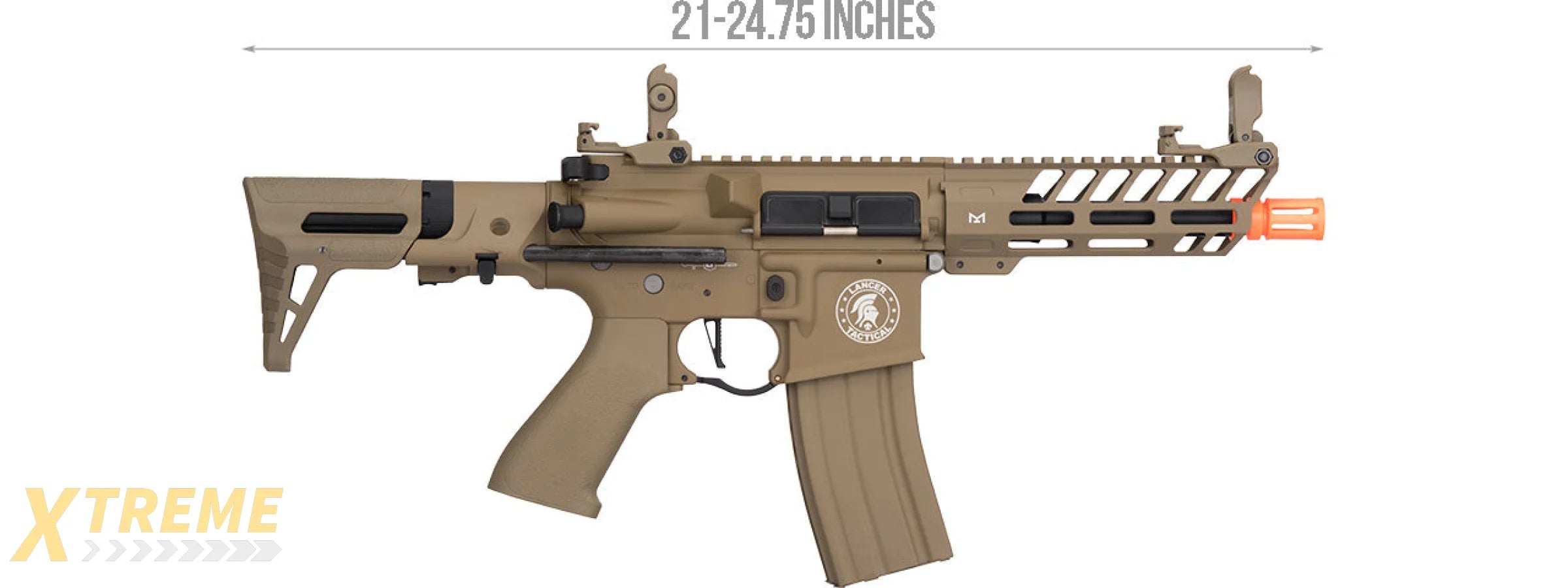 Lancer Tactical Low FPS ProLine Needletail Airsoft AEG Rifle with PDW Stock (Color: Tan)