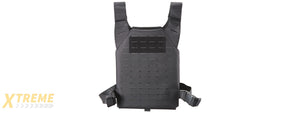 Lancer Tactical Low Profile Laser Cut MOLLE Plate Carrier - (Black)