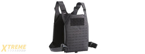 Lancer Tactical Low Profile Laser Cut MOLLE Plate Carrier - (Black)